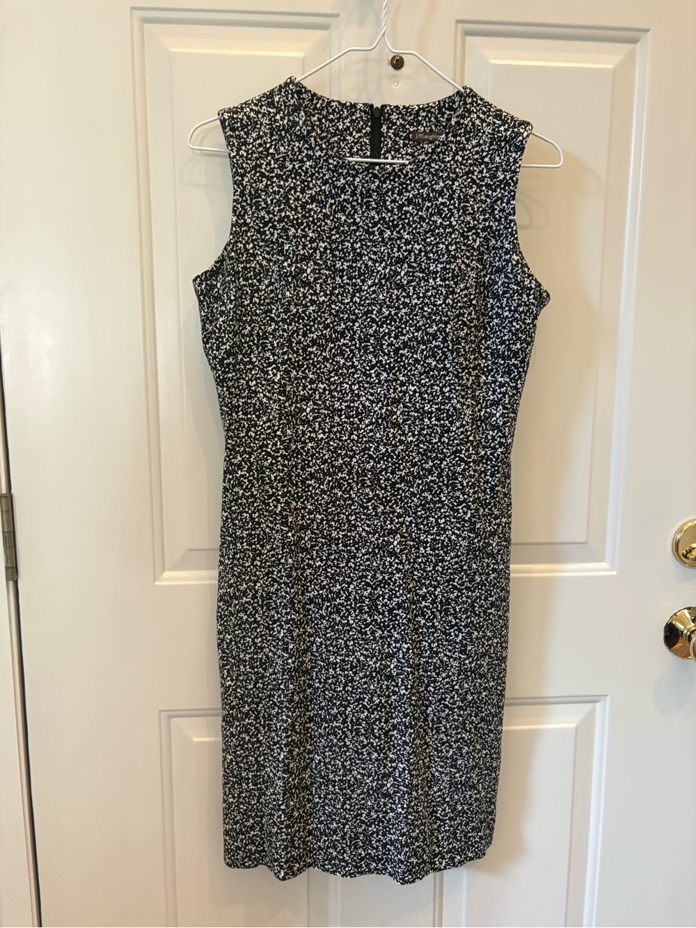 J. McLaughlin Black and White Midi Sheath Dress